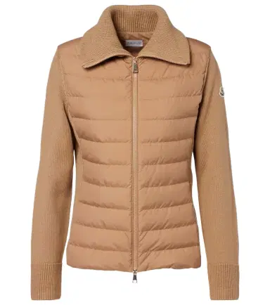Moncler Down-paneled wool cardigan | Thumbnail 1 Moncler Down-paneled wool cardigan | Thumbnail 1