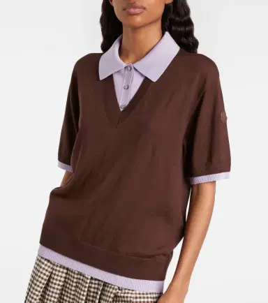 Moncler Virgin wool polo shirt | Thumbnail 2 Moncler Virgin wool polo shirt | Thumbnail 2