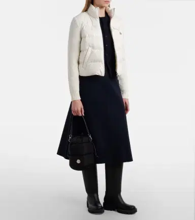 Moncler Down-paneled wool cardigan | Thumbnail 4 Moncler Down-paneled wool cardigan | Thumbnail 4