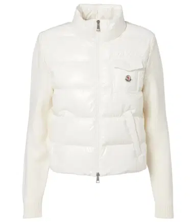 Moncler Down-paneled wool cardigan | Thumbnail 1 Moncler Down-paneled wool cardigan | Thumbnail 1