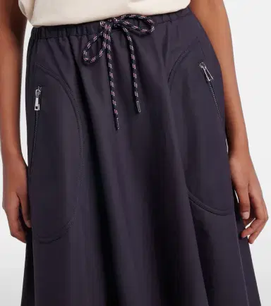 Moncler Cotton-blend jersey midi skirt | Thumbnail 2 Moncler Cotton-blend jersey midi skirt | Thumbnail 2