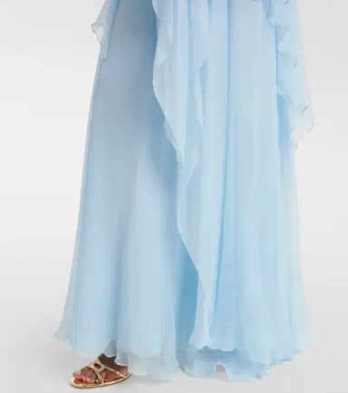 Costarellos Floral silk gown | Thumbnail 6 Costarellos Floral silk gown | Thumbnail 6