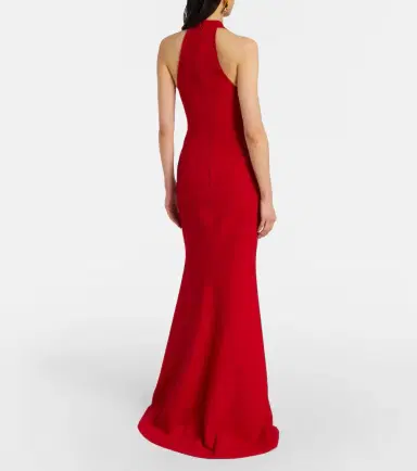 Elie Saab Bow-detail halterneck silk-blend cady gown | Thumbnail 2 Elie Saab Bow-detail halterneck silk-blend cady gown | Thumbnail 2