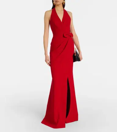 Elie Saab Bow-detail halterneck silk-blend cady gown | Thumbnail 3 Elie Saab Bow-detail halterneck silk-blend cady gown | Thumbnail 3