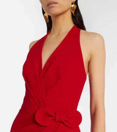 Elie Saab Bow-detail halterneck silk-blend cady gown | Thumbnail 4 Elie Saab Bow-detail halterneck silk-blend cady gown | Thumbnail 4