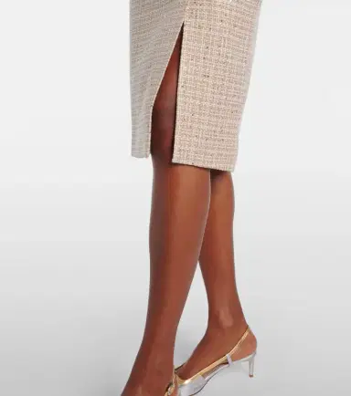 Elie Saab Checked sequined tweed midi skirt | Thumbnail 3 Elie Saab Checked sequined tweed midi skirt | Thumbnail 3
