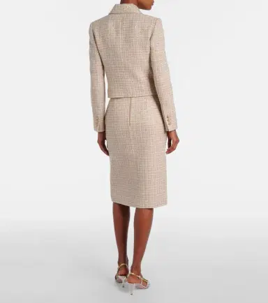 Elie Saab Checked sequined tweed midi skirt | Thumbnail 5 Elie Saab Checked sequined tweed midi skirt | Thumbnail 5