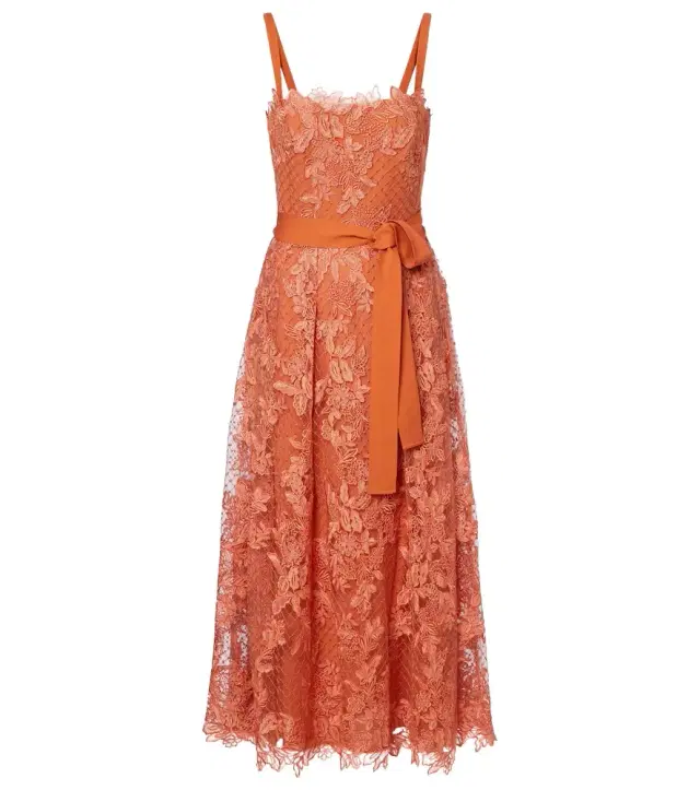 Embroidered lace and tulle cocktail dress Embroidered lace and tulle cocktail dress