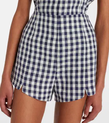 Posse Sadie gingham linen shorts | Thumbnail 2 Posse Sadie gingham linen shorts | Thumbnail 2