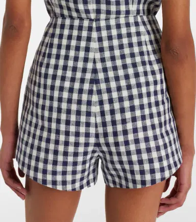 Posse Sadie gingham linen shorts | Thumbnail 3 Posse Sadie gingham linen shorts | Thumbnail 3