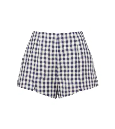 Posse Sadie gingham linen shorts | Thumbnail 1 Posse Sadie gingham linen shorts | Thumbnail 1