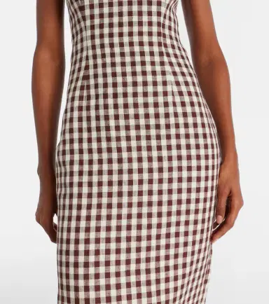 Posse Sadie gingham linen midi dress | Thumbnail 2 Posse Sadie gingham linen midi dress | Thumbnail 2