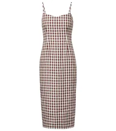 Posse Sadie gingham linen midi dress | Thumbnail 1 Posse Sadie gingham linen midi dress | Thumbnail 1