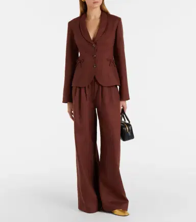 Posse Parker high-rise linen wide-leg pants | Thumbnail 4 Posse Parker high-rise linen wide-leg pants | Thumbnail 4