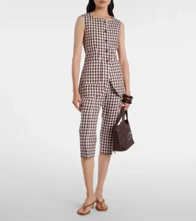 Posse Romeo gingham linen vest | Thumbnail 2 Posse Romeo gingham linen vest | Thumbnail 2