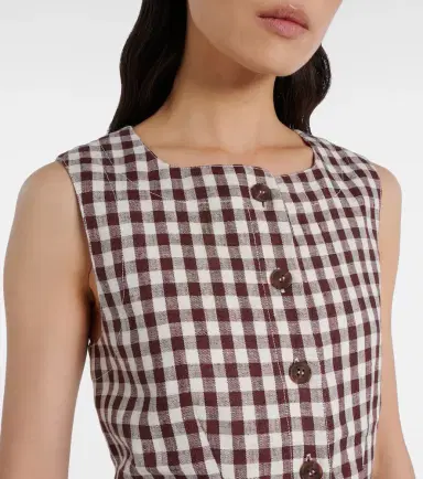 Posse Romeo gingham linen vest | Thumbnail 3 Posse Romeo gingham linen vest | Thumbnail 3