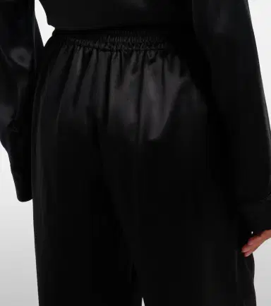 Saint Laurent Silk satin straight pants | Thumbnail 2 Saint Laurent Silk satin straight pants | Thumbnail 2