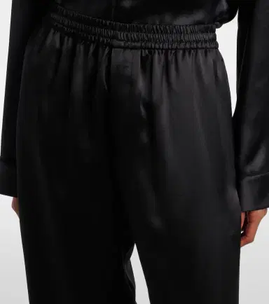 Saint Laurent Silk satin straight pants | Thumbnail 5 Saint Laurent Silk satin straight pants | Thumbnail 5