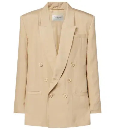 Saint Laurent Double-breasted silk blazer | Thumbnail 1 Saint Laurent Double-breasted silk blazer | Thumbnail 1