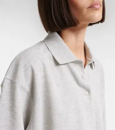Saint Laurent Cassandre cotton-blend piqué polo shirt | Thumbnail 3 Saint Laurent Cassandre cotton-blend piqué polo shirt | Thumbnail 3