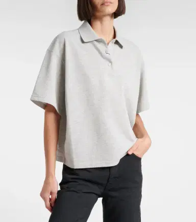 Saint Laurent Cassandre cotton-blend piqué polo shirt | Thumbnail 4 Saint Laurent Cassandre cotton-blend piqué polo shirt | Thumbnail 4