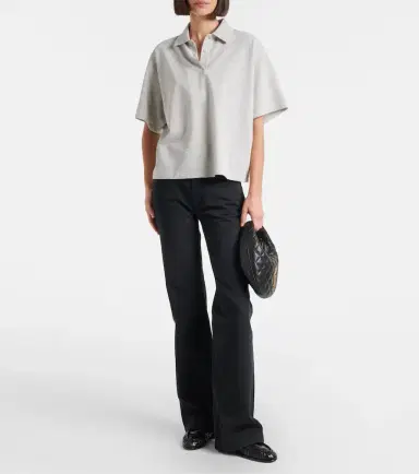 Saint Laurent Cassandre cotton-blend piqué polo shirt | Thumbnail 5 Saint Laurent Cassandre cotton-blend piqué polo shirt | Thumbnail 5