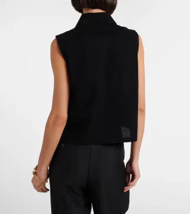 Saint Laurent Cassandre cotton piqué top | Thumbnail 3 Saint Laurent Cassandre cotton piqué top | Thumbnail 3