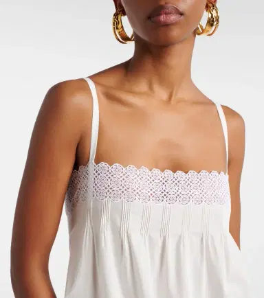 Saint Laurent Embroidered cotton poplin maxi dress | Thumbnail 5 Saint Laurent Embroidered cotton poplin maxi dress | Thumbnail 5