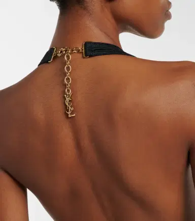 Saint Laurent Cassandre halterneck swimsuit | Thumbnail 3 Saint Laurent Cassandre halterneck swimsuit | Thumbnail 3