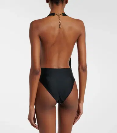 Saint Laurent Cassandre halterneck swimsuit | Thumbnail 4 Saint Laurent Cassandre halterneck swimsuit | Thumbnail 4