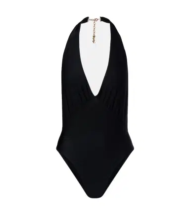 Saint Laurent Cassandre halterneck swimsuit | Thumbnail 1 Saint Laurent Cassandre halterneck swimsuit | Thumbnail 1