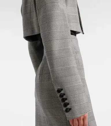 Balmain Houndstooth cropped wool-blend blazer | Thumbnail 6 Balmain Houndstooth cropped wool-blend blazer | Thumbnail 6
