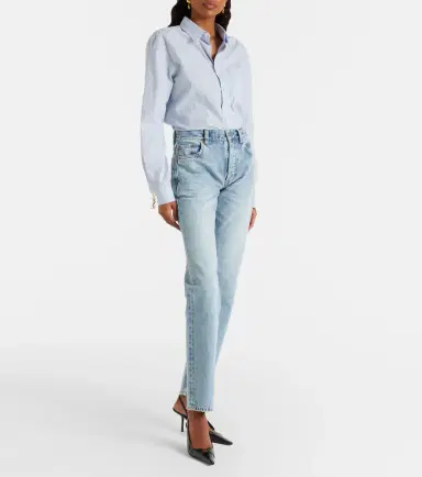 Saint Laurent High-rise straight jeans | Thumbnail 6 Saint Laurent High-rise straight jeans | Thumbnail 6