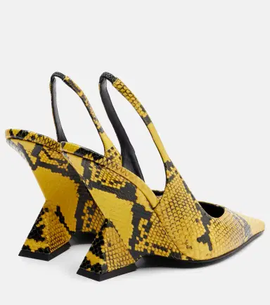 The Attico Cheope 105 embossed leather wedges | Thumbnail 2 The Attico Cheope 105 embossed leather wedges | Thumbnail 2