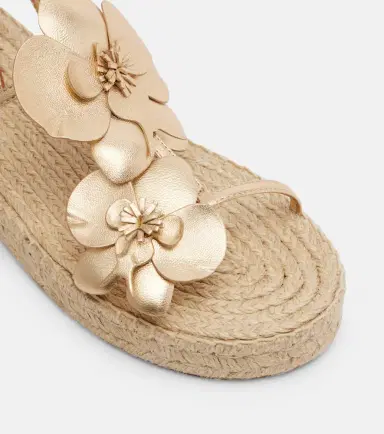 Zimmermann Floral-appliqué leather espadrille sandals | Thumbnail 3 Zimmermann Floral-appliqué leather espadrille sandals | Thumbnail 3