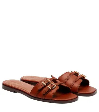 Zimmermann Goldie leather slides | Thumbnail 1 Zimmermann Goldie leather slides | Thumbnail 1