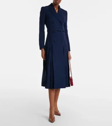 Emilia Wickstead Chaney wool crêpe midi dress | Thumbnail 3 Emilia Wickstead Chaney wool crêpe midi dress | Thumbnail 3