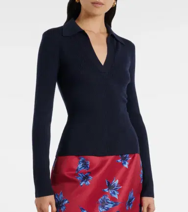 Emilia Wickstead Austin ribbed-knit wool polo sweater | Thumbnail 3 Emilia Wickstead Austin ribbed-knit wool polo sweater | Thumbnail 3