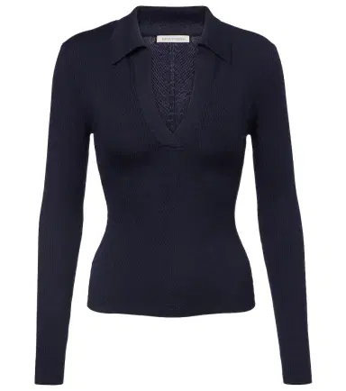 Emilia Wickstead Austin ribbed-knit wool polo sweater | Thumbnail 1 Emilia Wickstead Austin ribbed-knit wool polo sweater | Thumbnail 1
