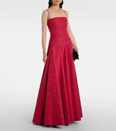 Emilia Wickstead Gracia pleated moiré mikado bustier dress | Thumbnail 5 Emilia Wickstead Gracia pleated moiré mikado bustier dress | Thumbnail 5