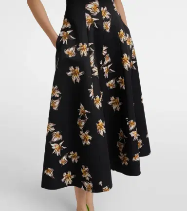 Emilia Wickstead Mara floral duchess satin midi dress | Thumbnail 4 Emilia Wickstead Mara floral duchess satin midi dress | Thumbnail 4