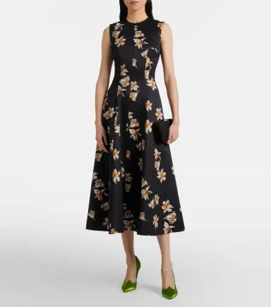 Emilia Wickstead Mara floral duchess satin midi dress | Thumbnail 5 Emilia Wickstead Mara floral duchess satin midi dress | Thumbnail 5