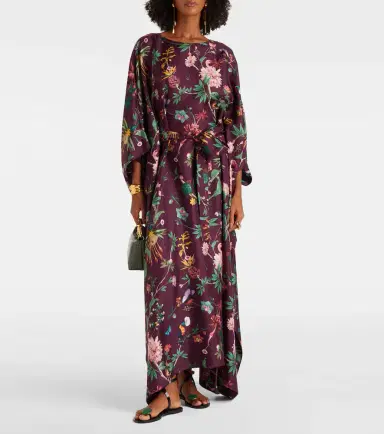 La DoubleJ Square floral silk kaftan | Thumbnail 5 La DoubleJ Square floral silk kaftan | Thumbnail 5