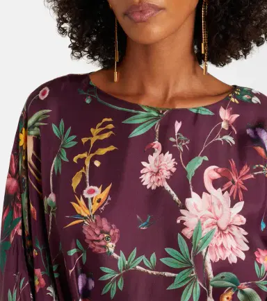 La DoubleJ Square floral silk kaftan | Thumbnail 6 La DoubleJ Square floral silk kaftan | Thumbnail 6