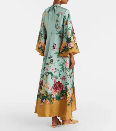La DoubleJ Magnifico floral silk twill maxi dress | Thumbnail 2 La DoubleJ Magnifico floral silk twill maxi dress | Thumbnail 2