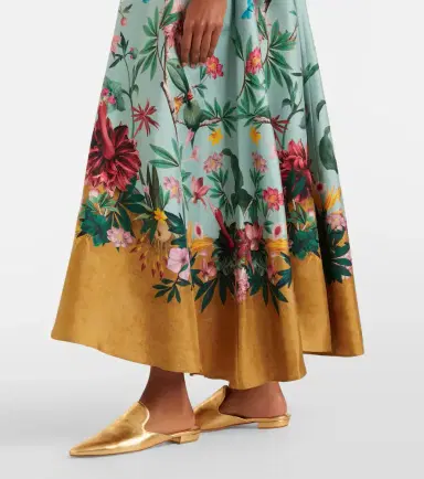 La DoubleJ Magnifico floral silk twill maxi dress | Thumbnail 4 La DoubleJ Magnifico floral silk twill maxi dress | Thumbnail 4