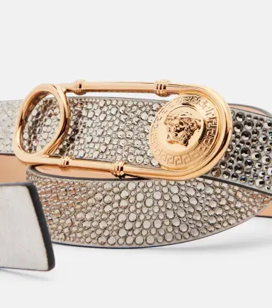 Versace Safety Pin embellished leather belt | Thumbnail 2 Versace Safety Pin embellished leather belt | Thumbnail 2