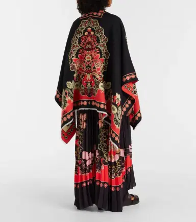 La DoubleJ Soul printed wool and silk poncho | Thumbnail 4 La DoubleJ Soul printed wool and silk poncho | Thumbnail 4