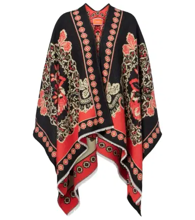 La DoubleJ Soul printed wool and silk poncho | Thumbnail 1 La DoubleJ Soul printed wool and silk poncho | Thumbnail 1