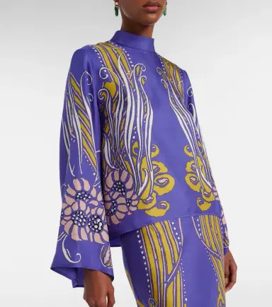 La DoubleJ Make An Exit printed silk satin blouse | Thumbnail 4 La DoubleJ Make An Exit printed silk satin blouse | Thumbnail 4